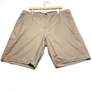 DaHui Hybrid Collection Board Shorts 40 Brown Stretch Mid-Rise Boardwalk Surf